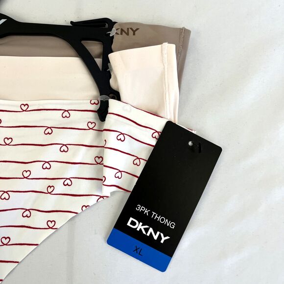 New DKNY Women's 3 Pack Nylon Spandex Thong No Show Seamless Sz XL NWT $33 - Picture 2 of 5
